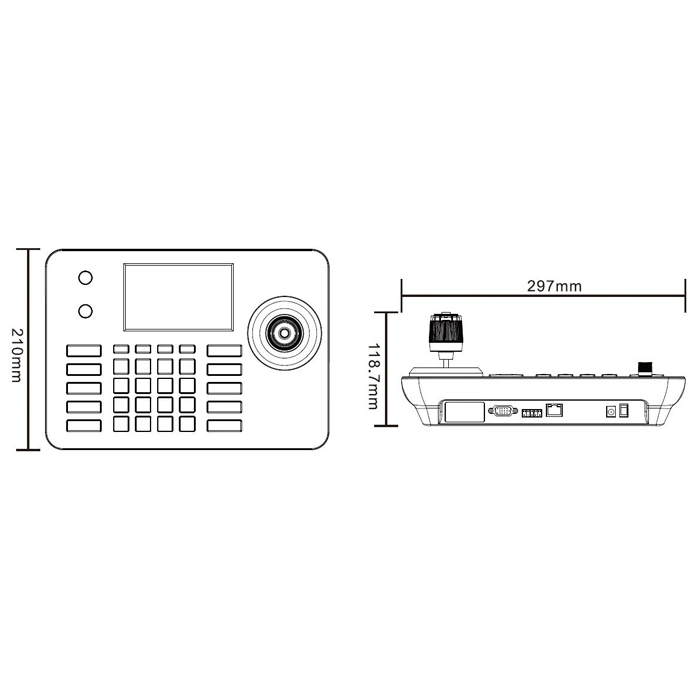 5 Inch LCD Screen Display Onvif Network PTZ Security Camera Keyboard Controller