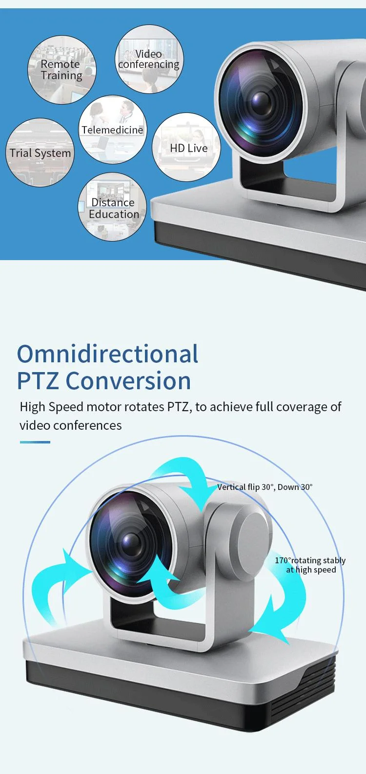 Voting System USB 3.0 camera Web with Mic Support Beauty Auto Framing Eptz Conference Webcam 4K Conference System Web Cam