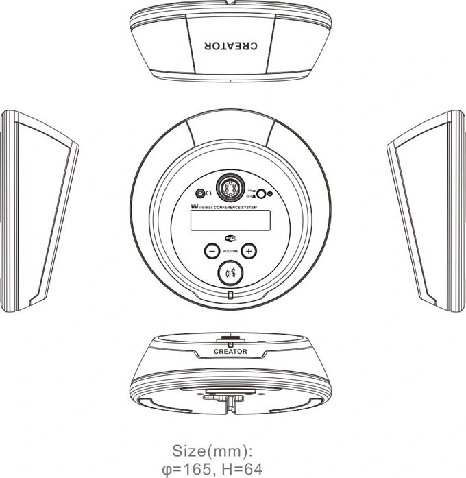 Creator 5g WiFi Ultimate Flexibility Interference-Free Conference Microphone Wireless Conference System Microphone