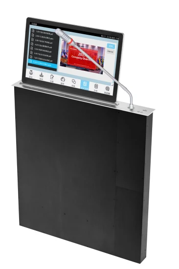 Sistema de conferência inteligente sem papel com tela de toque LCD dupla para desktop com microfones com CE