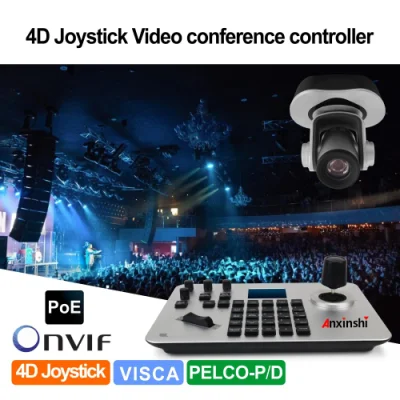 Poe IP PTZ Joystick Teclado Controlador para Câmera de Videoconferência