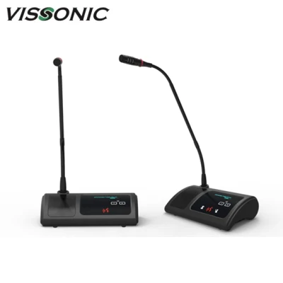 Vissonic WiFi Wireless Digital Network Discussion Sistema de conferência Microfone conectável para unidade de delegado com interface tocável