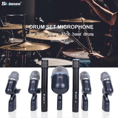 Kit de microfone de percussão profissional de áudio profissional com suporte gratuito Q904-XLR