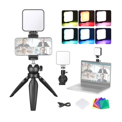 Kit de iluminação para videoconferência Neewer com tripé para videoconferência/chamadas de zoom/transmissão automática/transmissão ao vivo/luz de preenchimento