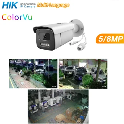 5MP/8MP CCTV 4K Bullet Camera IP Colorvu HD Full Color IP Camera Warm Light Camera com detecção humana, Onvif, IP66, ODM/OEM CCTV Camera, NVR, PTZ